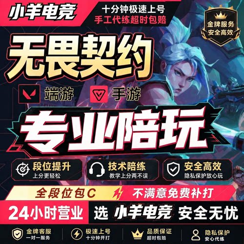 无畏契约陪玩上分瓦陪玩妹子陪练上分瓦罗兰特排位上分教学