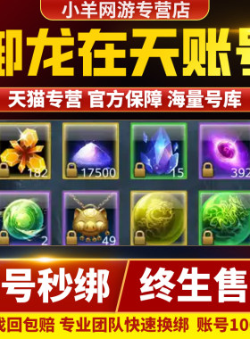 御龙在天手游端游账号成品号买号12星高战力霸服榜一永久号游戏号