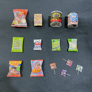 不能吃微缩超市零食模型 迷你果冻口香糖海苔星球杯小面包大白兔
