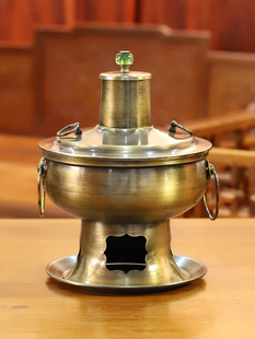 大同黄铜老式手工铜火锅烹饪锅什锦江州火锅商业暖锅加厚炭火锅