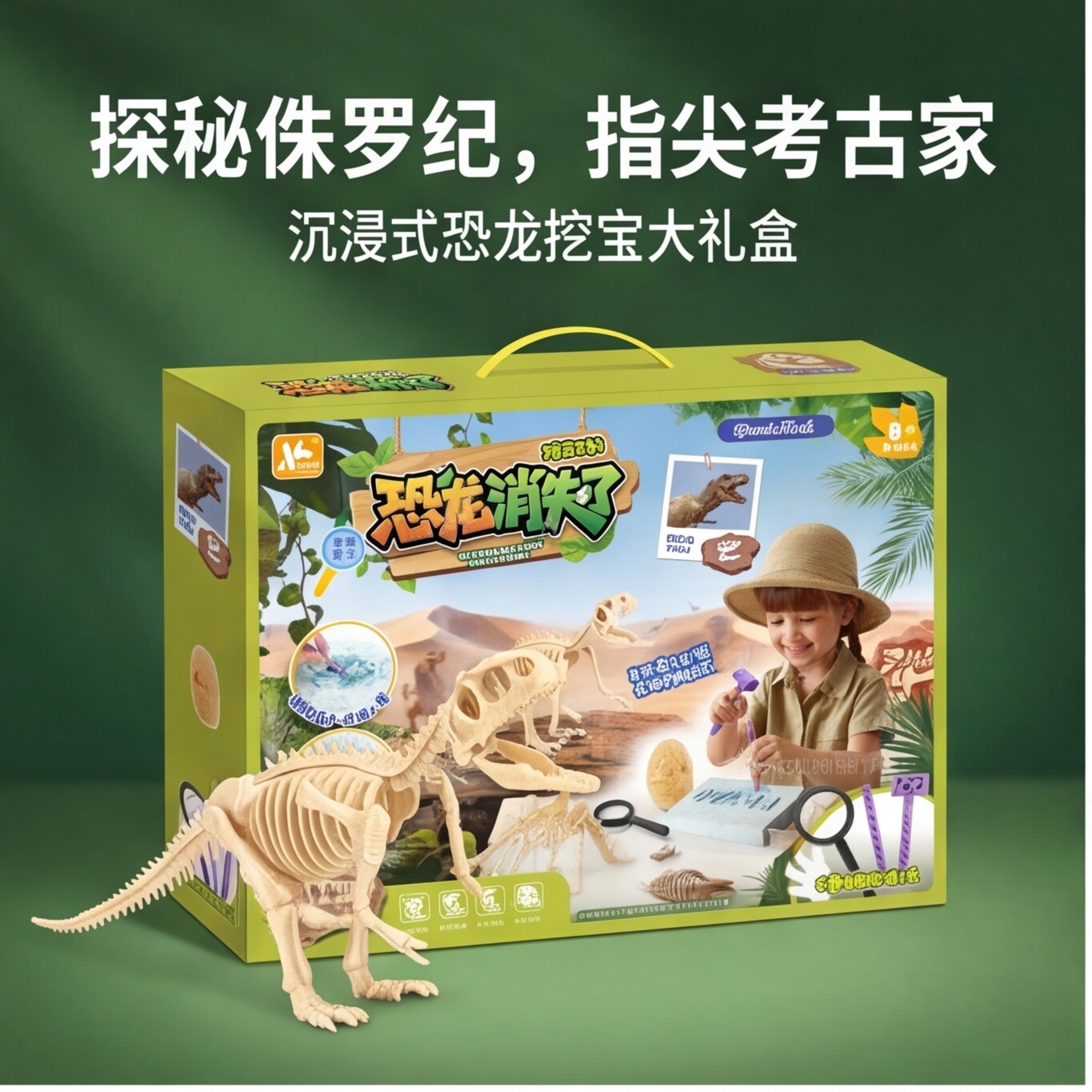 挖宝恐龙化石益智玩具礼盒图片