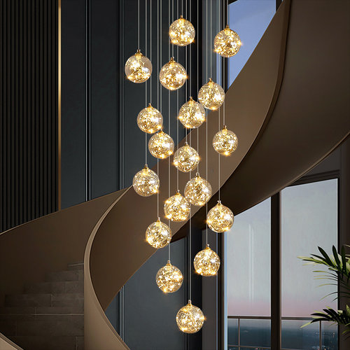 满天星复式楼旋转别墅吊灯loft