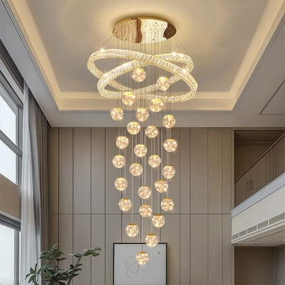 现代简约别墅挑空客厅吊灯