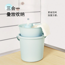 脸盆带盖手提储水家用加厚大容量学生宿舍洗衣桶 塑料水桶盆桶套装
