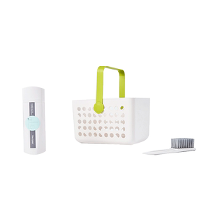 开学季洗漱套装学生住校生活用品脸盆洗浴篮沥水皂盒长柄刷三件套