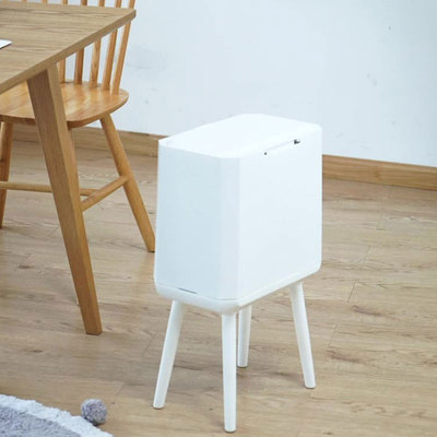 ins风按压式带盖家用客厅厕所干湿分类厨房不弯腰高脚垃圾桶双层