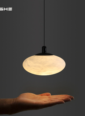 新中式云石卧室床头小吊灯覆古饭厅悬停升降中古吧台升降吊线 线