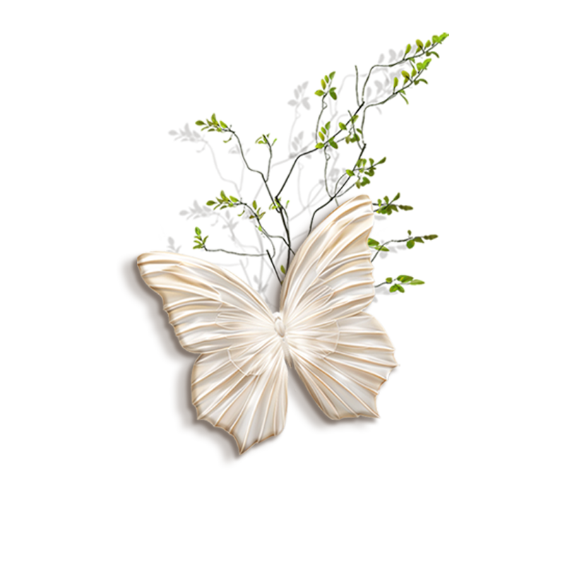 蝴蝶栩栩如生氛围灯光装饰画