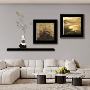 现代简约轻奢客厅装饰画高级感沙发背景墙玄关挂画立体叠加组合画