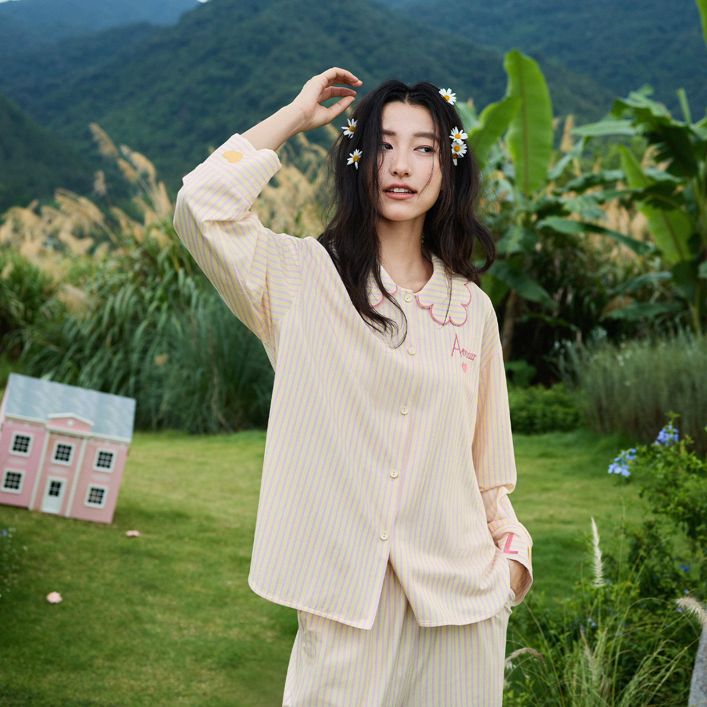 安之伴睡衣女春秋季纯棉长袖开衫