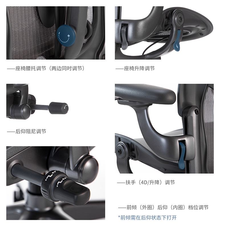 赫曼米勒Aeron2代人体工学椅家用电脑椅护腰久坐办公椅电竞椅