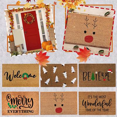 Christmas Doormat Personalized Front Door Decoration Outdoor