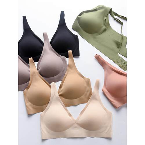 2Pcs/Set Seamless Bra Women Underwear Brassiere一片式文胸女