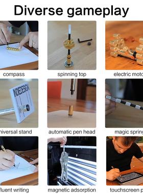 Magnetic Metal Fidget Pen Toys Multifunctional Gift Deformab
