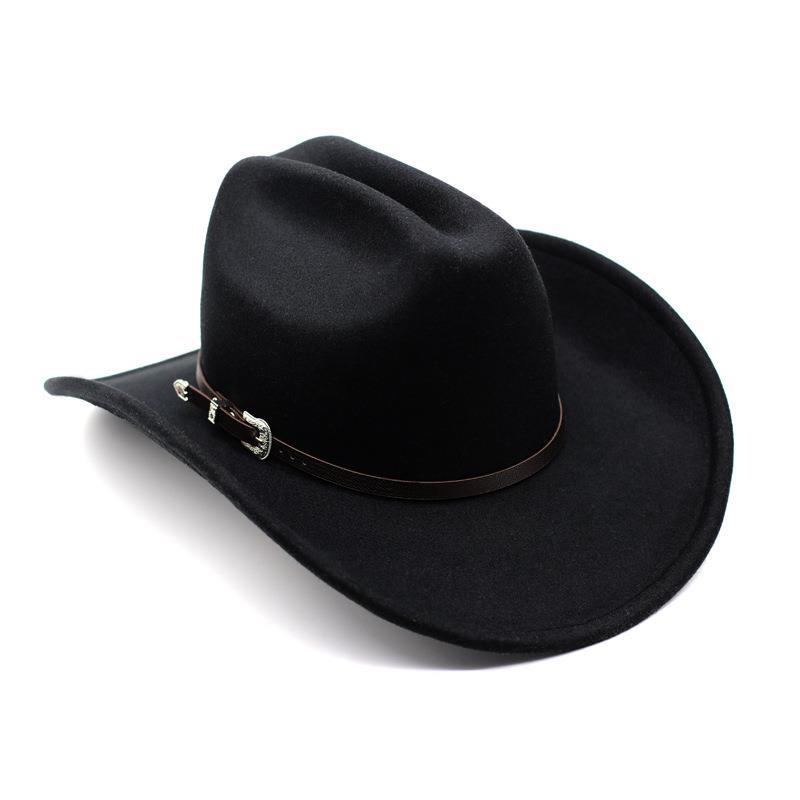 Men Women Western Cowboy Fedora Jazz hat 西部牛仔毛呢礼帽