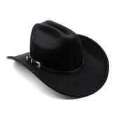 Women Jazz Western Men Cowboy Fedora hat 西部牛仔毛呢礼帽