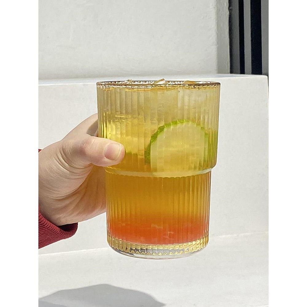 450ml coffee TEA cup mug glass straw drink home office cups