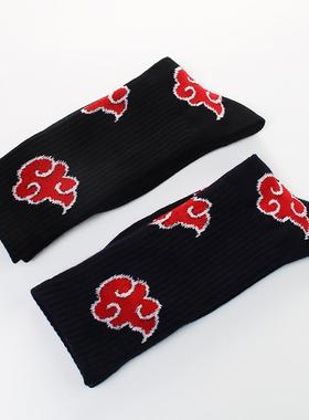 Japan Akatsuki Socks Pure Cotton Fire Cloud Animation Surrou