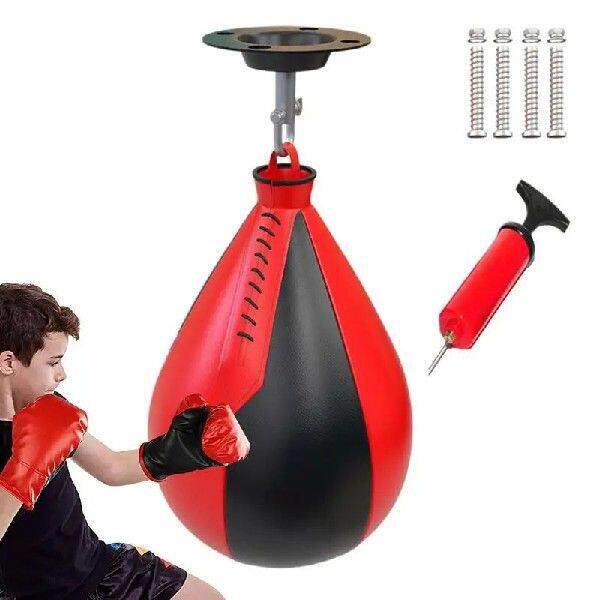 Dangling Boxing Speed Ball Pear Shaped Speed Bag Inflatable