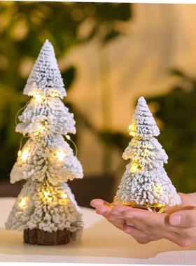 Flocked cedar tree tabletop Christmas tree decoration 圣诞树