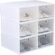 Transparent dustproof plastic 3PCS shoe box Shoes cabinet