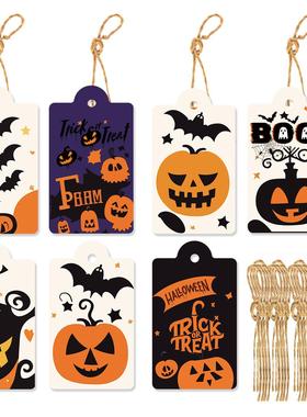 Halloween Hanging Paper Tags Halloween Decoration 80 sets