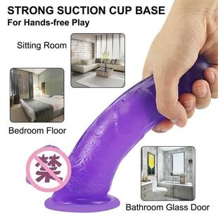 Erotic Soft Jelly Dildo Anal Butt Plug Realistic Penis Stron