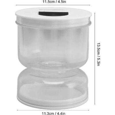 Pickle and Olive Hourglass jar, Pickle Flip Jar Separated