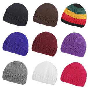 New Kufi Cap Solid Cotton Women Men Prayer Hats ic ic Beanie