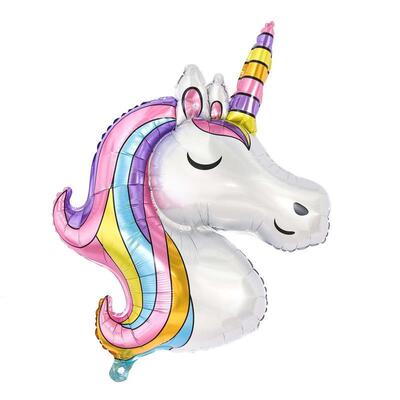 Rainbow unicorn balloon children's birthday party ballo