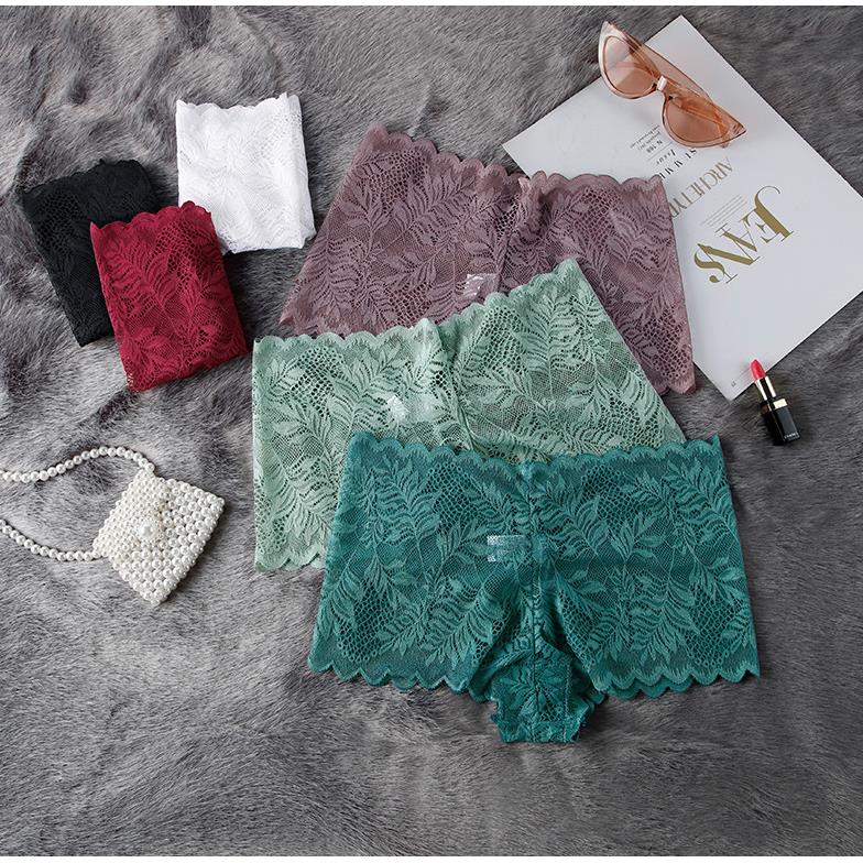 Women Sheer Lace French Knickers Underwear Hipster Boyshorts