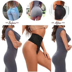 High Waist Tummy Control Panties Shapewear Thong高腰蕾丝内裤