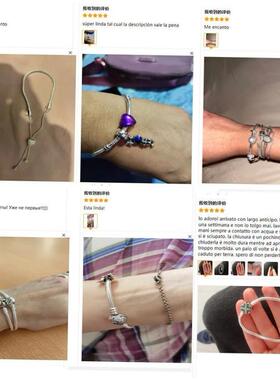 Sterling Silver Bracelet Fit Charms Butterfly Stars Moon Saf