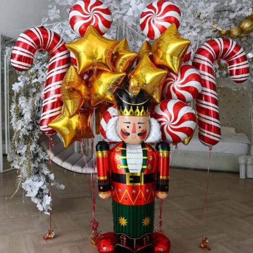 Christmas Standing Santa Claus Snowman Balloon Inflatable Xm