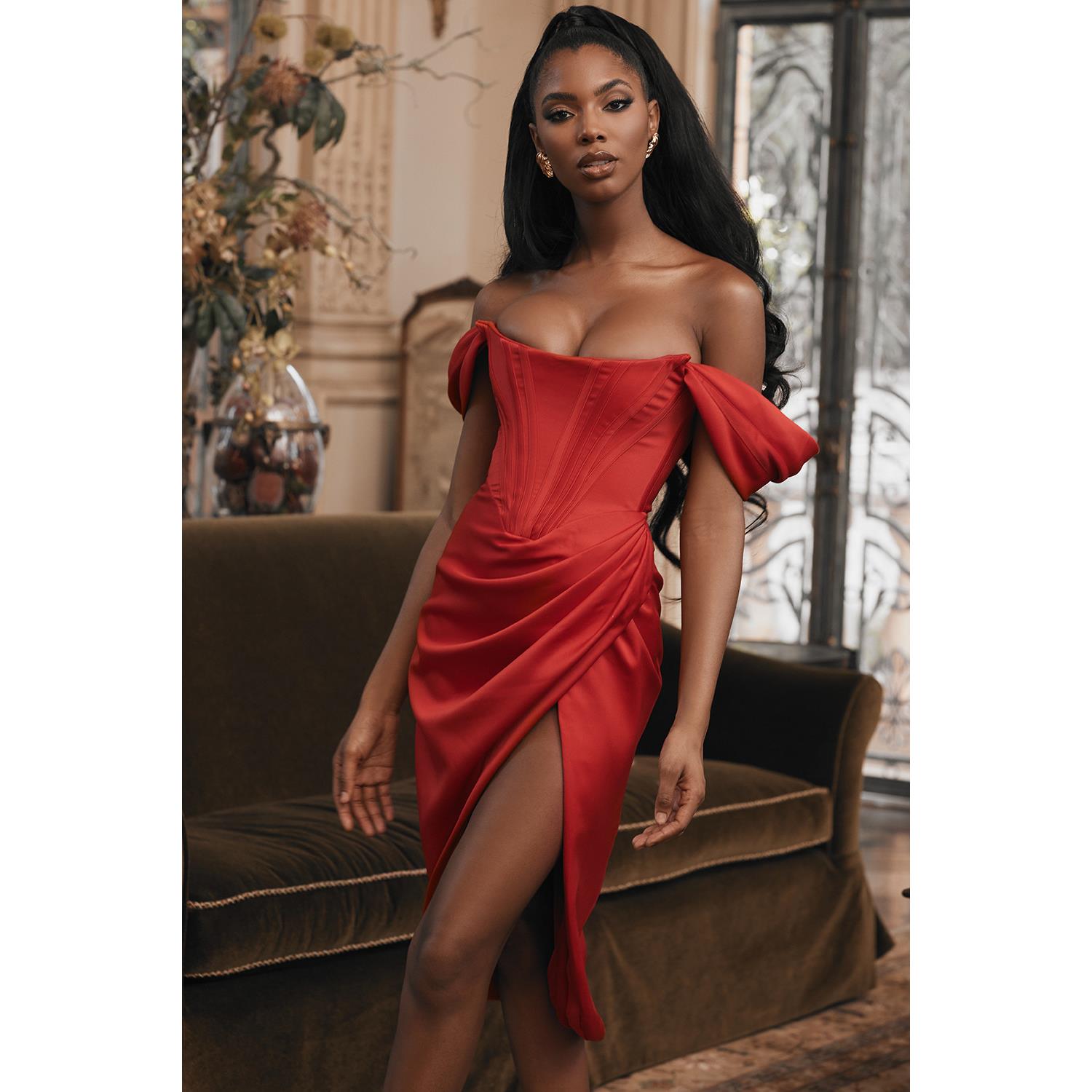 party dress Off Shoulder Sexy Dress Women Backless red black