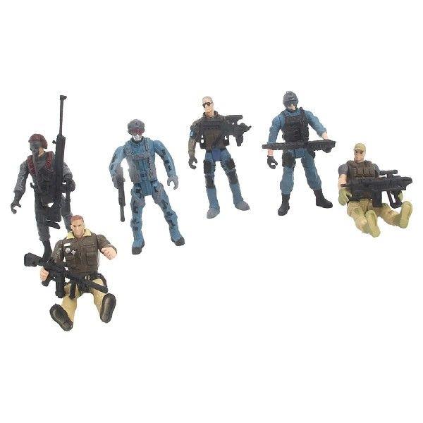 6Pcs 1/18 Scale Action Figures Removable Arm Legs Body