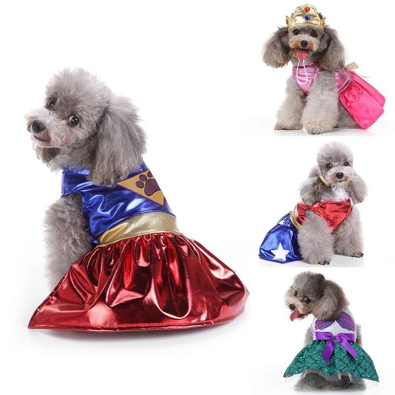 Pet Dog Dress Halloween Super Claw Skirt Cat Princess Dress