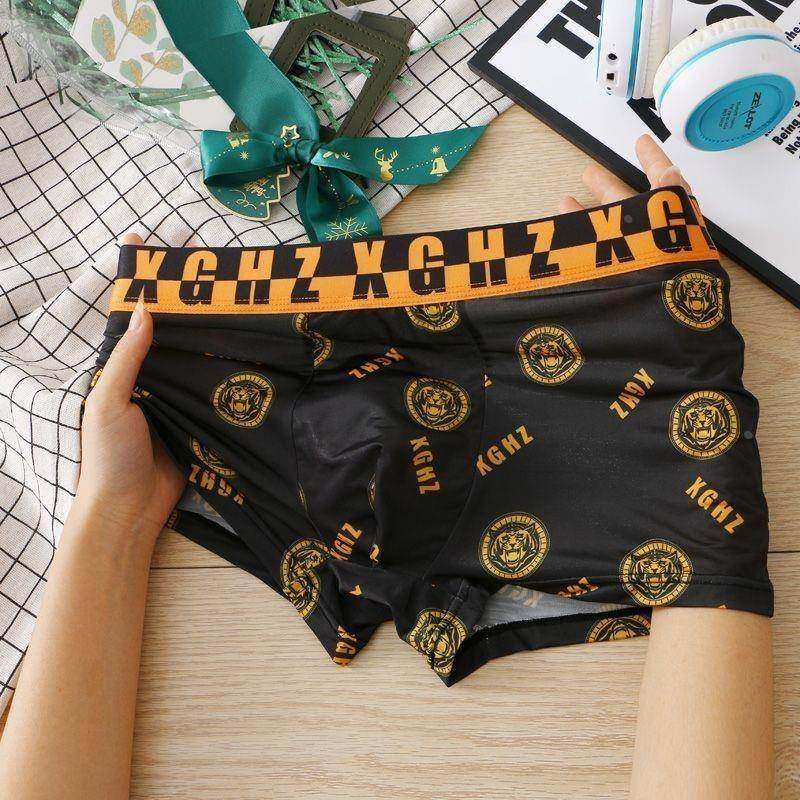 冰丝内裤男士舒适透气薄款印花个性裤头青年运动平角短裤潮男四角,运动服/休闲服装,运动内裤,淘宝优惠券,粉丝福利购,淘宝优惠卷