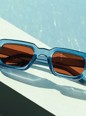 新款简约方形小框墨镜女 新款欧美复古多边形太阳镜高级感百搭眼