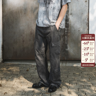 子潮牌直筒宽松vibe休闲长裤 「岩」新因素美式 多口袋裤 裤 复古工装