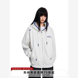 【Achock官方店】复古游牧民族风串珠拉链开衫卫衣潮牌情侣外套