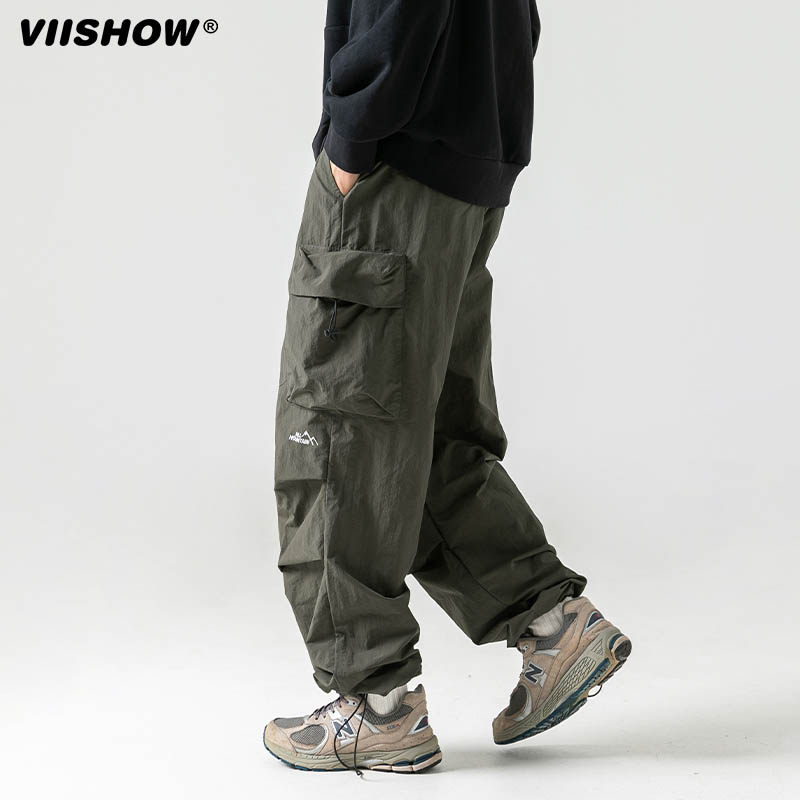 VIISHOW日系户外防泼水宽松裤秋季潮牌机能立体口袋工装休闲裤男,男装,休闲裤,淘宝优惠券,粉丝福利购,淘宝优惠卷