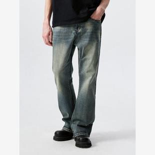 新因素美式水洗cleanfit微喇牛仔裤男款内华达做旧复古vibe休闲裤