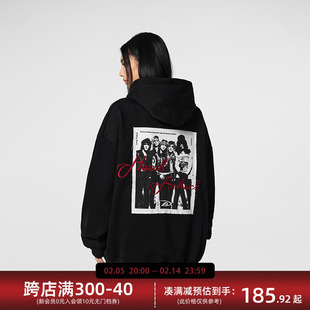 【Achock官方店】美式复古设计感贴布绣印花连帽卫衣男女潮牌帽衫