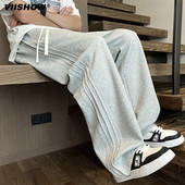 夏季 新款 潮流宽松阔腿潮牌卫裤 VIISHOW男款 子休闲百搭运动长裤 子