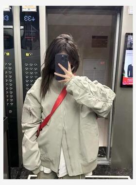 正品SWAG MOB飞行员夹克外套情侣上衣春秋宽松情侣夹克棒球服外套