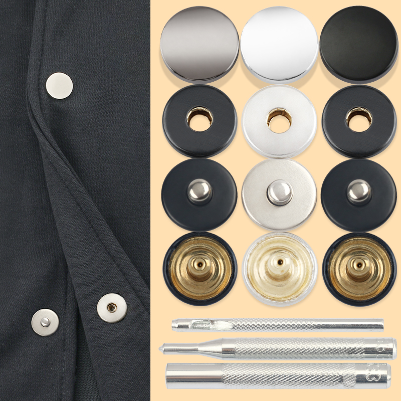 羽绒服扣子按压式免缝按扣送工具