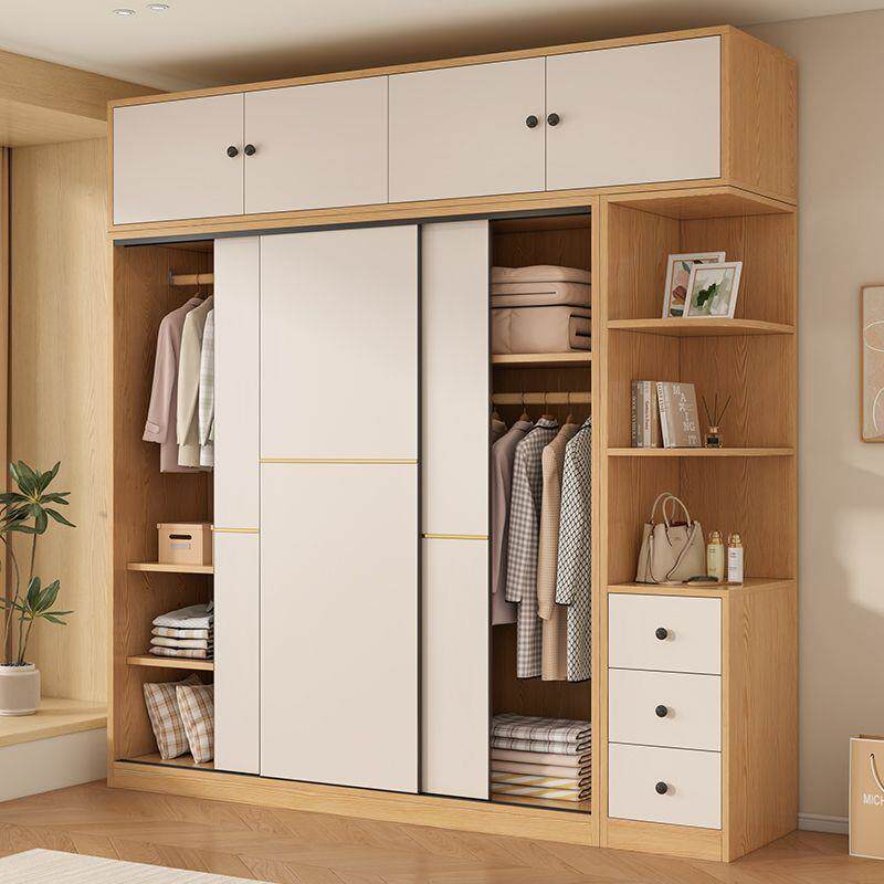 实木ENF级大衣柜家用卧室推拉门新款2026年现代简约加高衣r&儿r&