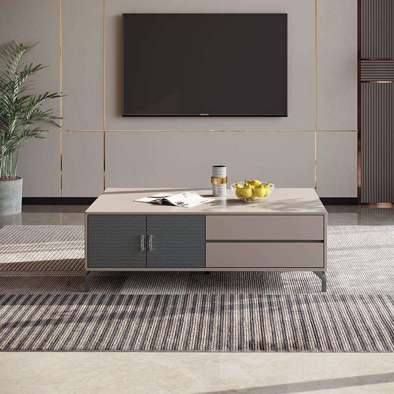 茶几电视柜组合现代简约小户型客厅成套家具2022年新款实木电视柜
