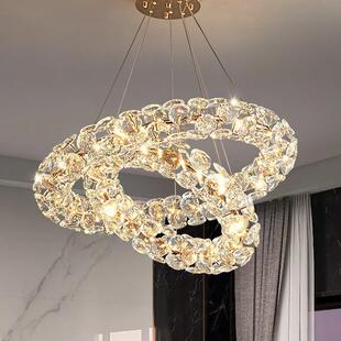 2025年水晶吊灯意式轻奢风现代客厅主灯大气设计感餐厅卧室灯具